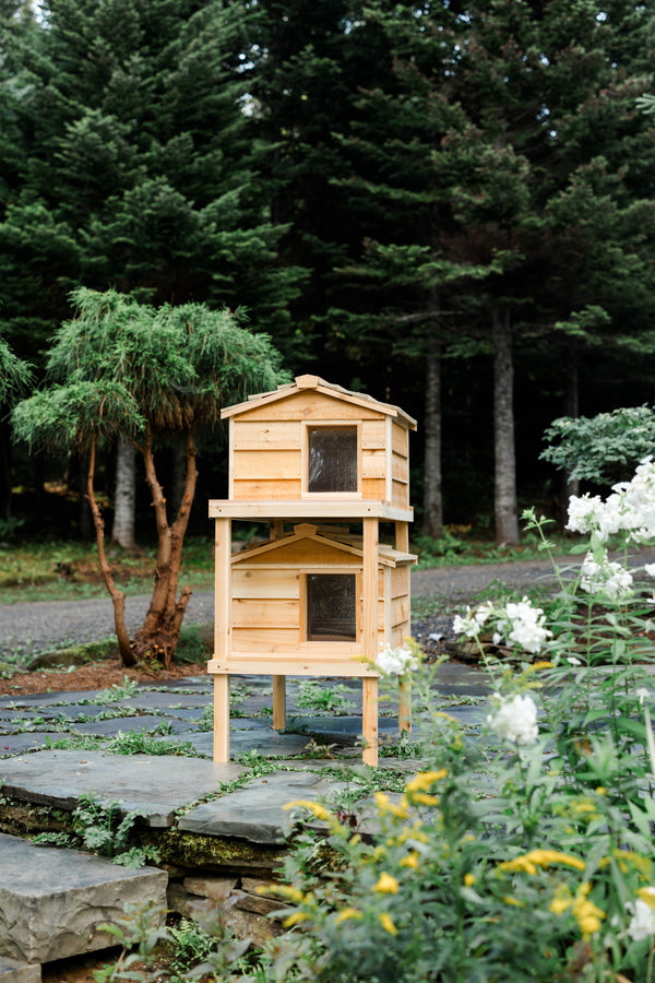 Outdoor Double Decker Cat House