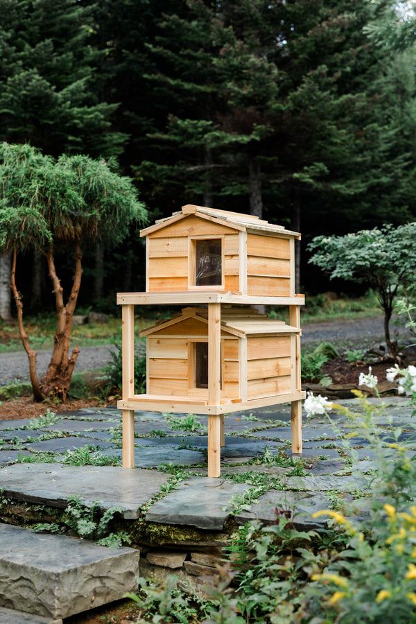 Outdoor Double Decker Cat House