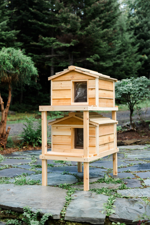 Outdoor Double Decker Cat House