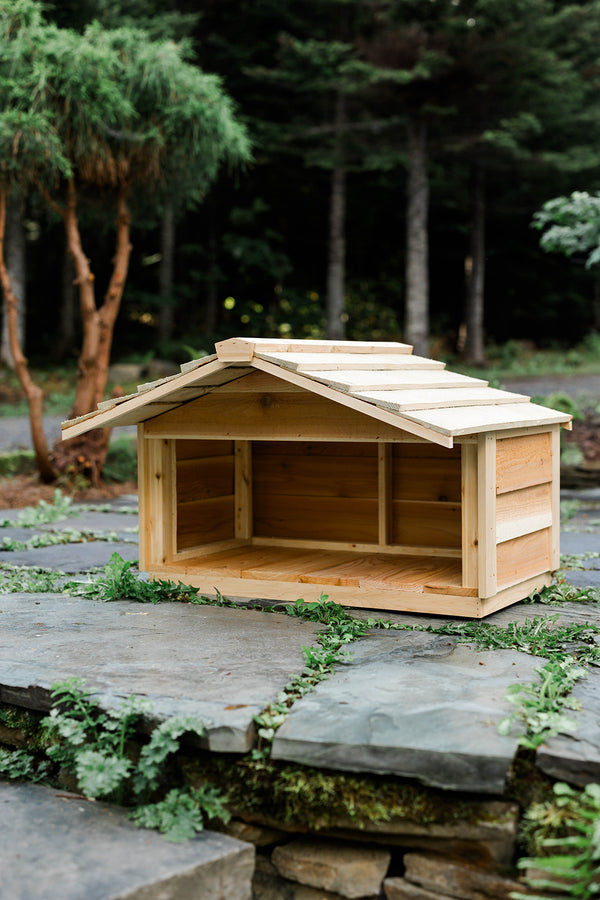 Outdoor cat feeding station - Feral cat food shelter